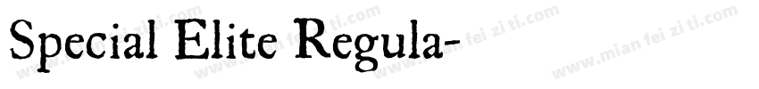 Special Elite Regula字体转换